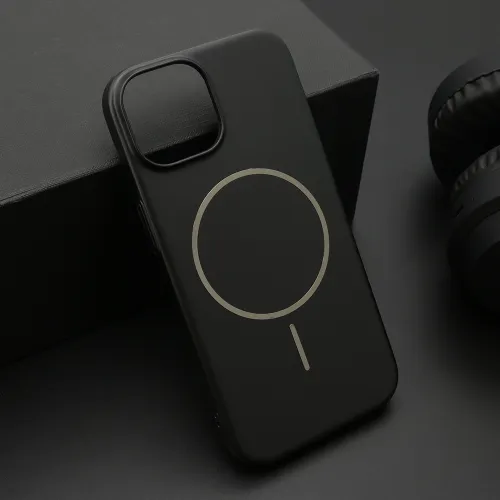Futrola - maska PURE mat MagSafe za iPhone 15 (6.1) crna (MS).
