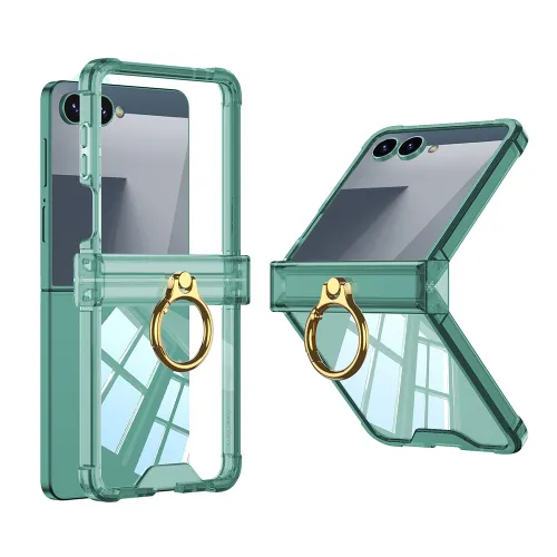 Futrola - maska RING LINES II za Samsung F751B Galaxy Z Flip 7 5G zelena (GKK case) (MS).