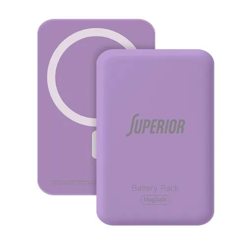 Power Bank prenosiva baterija MagSafe Superior 15W 5000 mAh ljubicasti (MS).