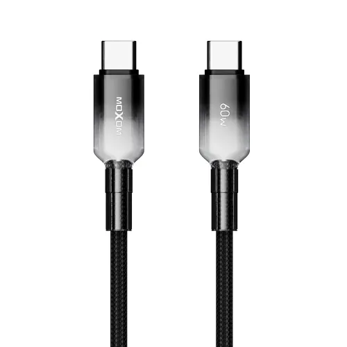 USB data kabl MOXOM MX-CB309 PD 60W Fast Type-C na Type-C crni (MS).