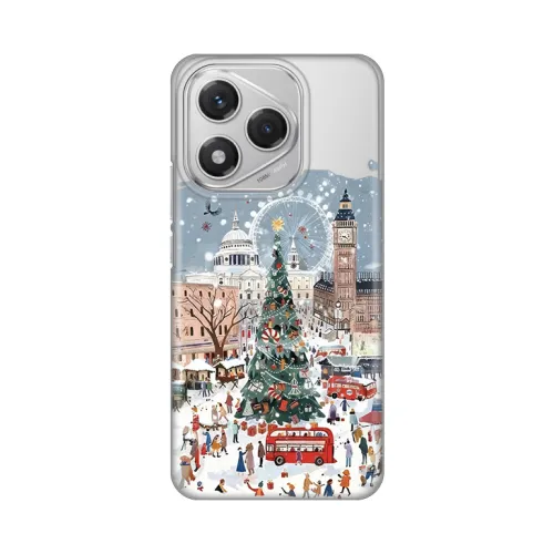Silikonska futrola - maska print Skin za Huawei Honor 400 Lite Christmas Town.
