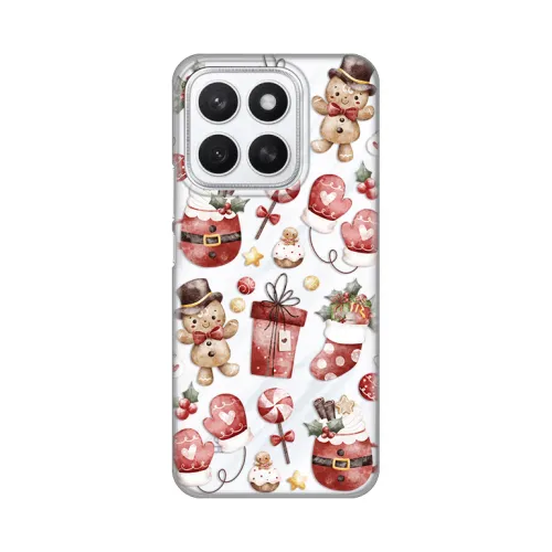 Silikonska futrola - maska print Skin za Huawei Honor X8c Cozy Christmas.