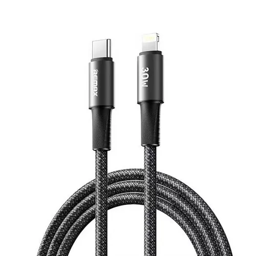 USB Data kabl Remax Velocity CB25 Fast charging 30W Type C na iPhone lightning 1.2M crni.