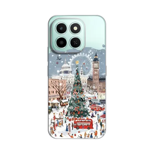 Silikonska futrola - maska print Skin za Huawei Honor X6c Christmas Town.