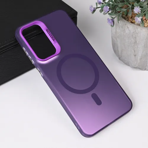 Futrola - maska Magsafe Clear za Samsung A566 Galaxy A56 5G ljubicasta.