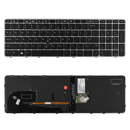 Tastatura za laptop HP 850 G3 pozadisnko osvetljenje sa misem sivi frejm.