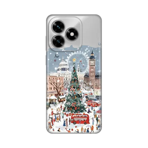 Silikonska futrola - maska print Skin za Huawei Honor X5c Plus Christmas Town.