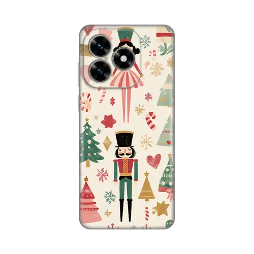 Silikonska futrola - maska print za Huawei Honor X5c Plus Vintage Christmas.