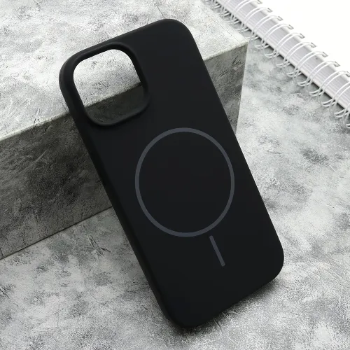 Futrola - maska FLEX MagSafe za iPhone 15 (6.1) crna (MS).