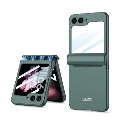 Futrola - maska SMOOTH LINE za Samsung F741B/F761B Galaxy Z Flip 6 5G/Z Flip 7 FE 5G tamno zelena (GKK case) (MS).