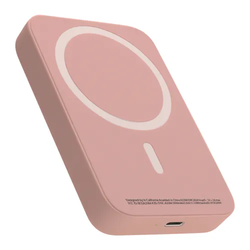 Power Bank prenosiva baterija MagSafe 15W 5000 mAh roze (MS).