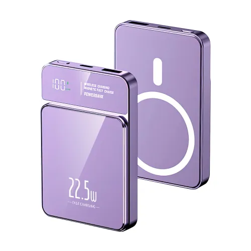 Power Bank prenosiva baterija MagSafe M50 15W PD 20W+22.5W Fast 5000mAh ljubicasti (MS).