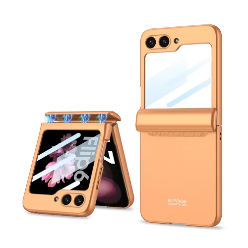 Futrola - maska SMOOTH LINE za Samsung F741B/F761B Galaxy Z Flip 6 5G/Z Flip 7 FE 5G narandzasta (GKK case) (MS).