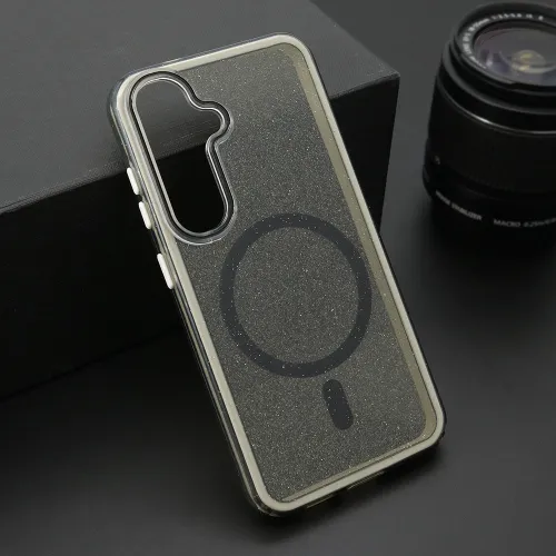 Futrola - maska CRYSTAL MagSafe za Samsung S921 Galaxy S24 5G crna (MS).