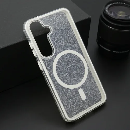 Futrola - maska CRYSTAL MagSafe za Samsung S921 Galaxy S24 5G bela (MS).