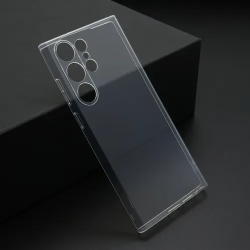 Futrola - maska ultra tanki PROTECT silikon za Samsung Galaxy S23 Ultra providna (bela) (MS).