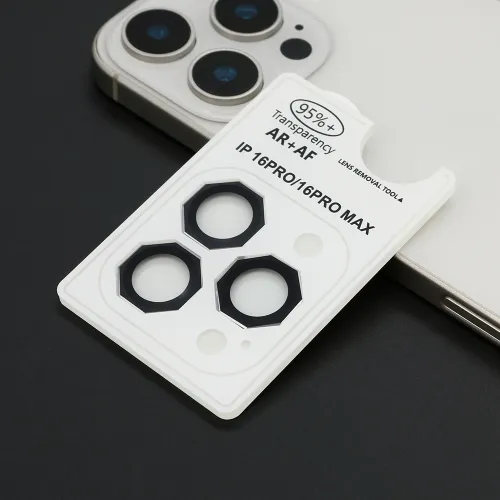 Folija za zastitu kamere OCTAGON za iPhone 16 Pro (6.3)/16 Pro Max (6.9) crna (MS).