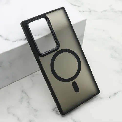 Futrola - maska SILKY MAGSAFE II za Samsung Galaxy S23 Ultra crna (MS).