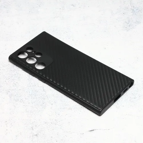 Futrola - maska Carbon fiber za Samsung Galaxy S22 Ultra 5G crna.