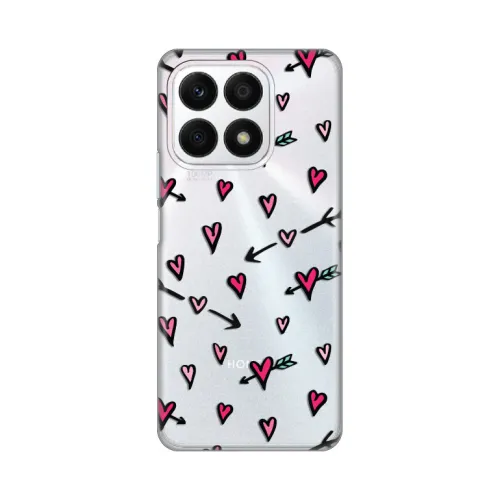 Silikonska futrola - maska print Skin za Huawei Honor X8a Heart Pattern.