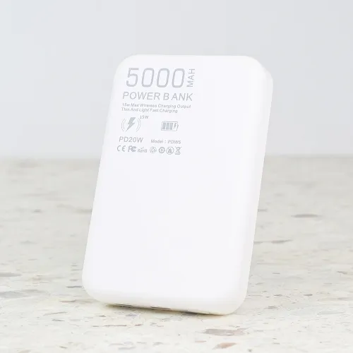 Power bank prenosiva baterija Magsafe Oxpower PD W5 5000mAh bela.