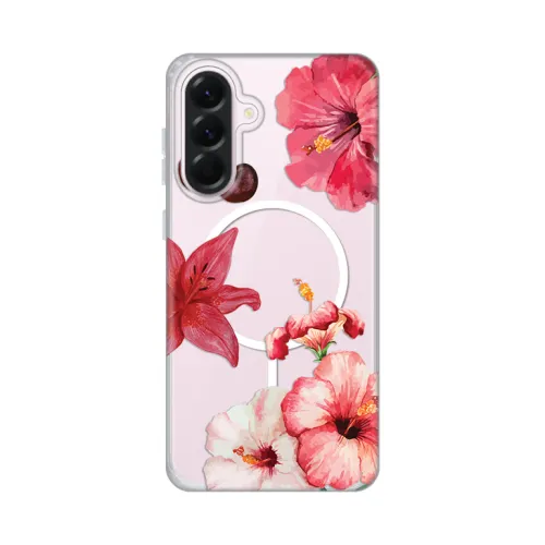 Futrola - maska print Magsafe za Samsung A366 Galaxy A36 5G Hibiscus.