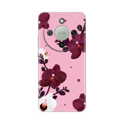 Silikonska futrola - maska print Skin za Huawei Honor Magic 8 Lite Pink Orchid.
