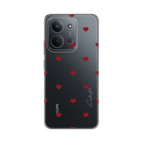 Silikonska futrola - maska print za Xiaomi Redmi 15C 4G Red Hearts.