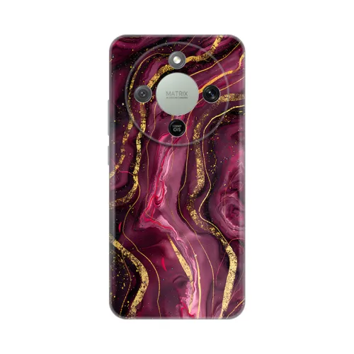 Silikonska futrola - maska print za Huawei Honor Magic 8 Lite Burgundy.