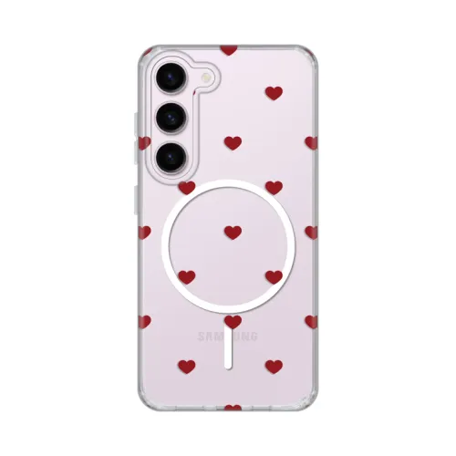 Futrola - maska print Magsafe za Samsung S911B Galaxy S23 Red Hearts.