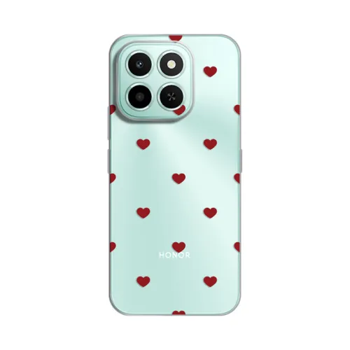 Silikonska futrola - maska print za Huawei Honor X6c Red Hearts.
