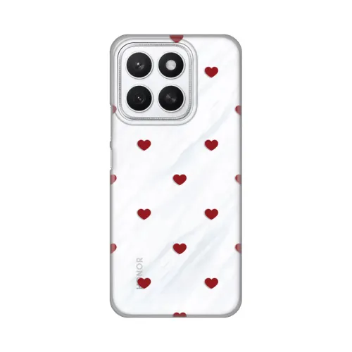 Silikonska futrola - maska print za Huawei Honor X8c Red Hearts.