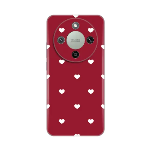 Silikonska futrola - maska print Skin za Huawei Honor Magic 8 Lite Burgundy Hearts.