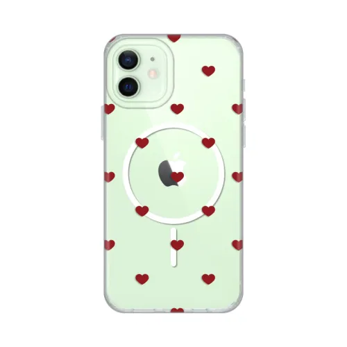 Futrola - maska print Magsafe za iPhone 12/12 Pro 6.1 Red Hearts.