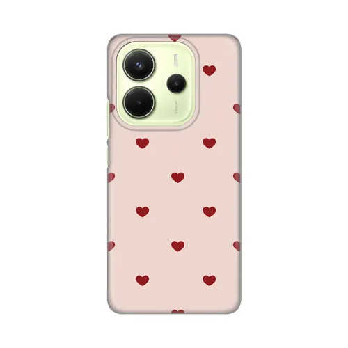 Silikonska futrola - maska print za Xiaomi Redmi Note 14 4G (SRB) Beige Hearts.