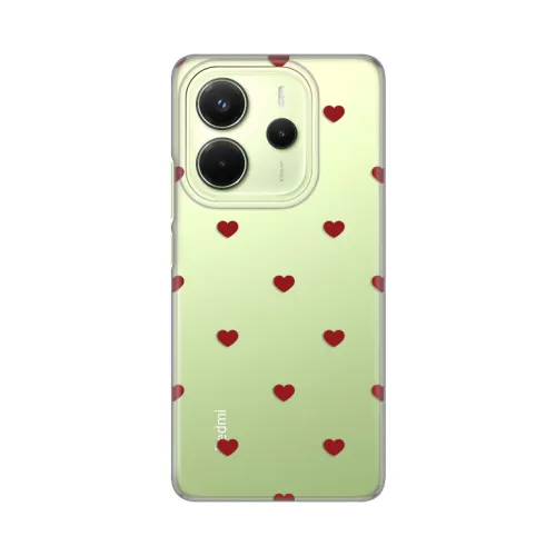 Silikonska futrola - maska print za Xiaomi Redmi Note 14 4G (SRB) Red Hearts.