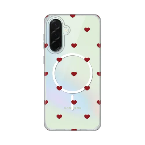 Futrola - maska print Magsafe za Samsung A366 Galaxy A36 5G Red Hearts.