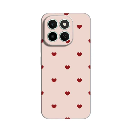 Silikonska futrola - maska print za Huawei Honor X6c Beige Hearts.