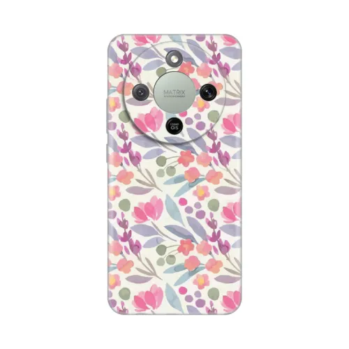 Silikonska futrola - maska print za Huawei Honor Magic 8 Lite Watercolor Flowers.