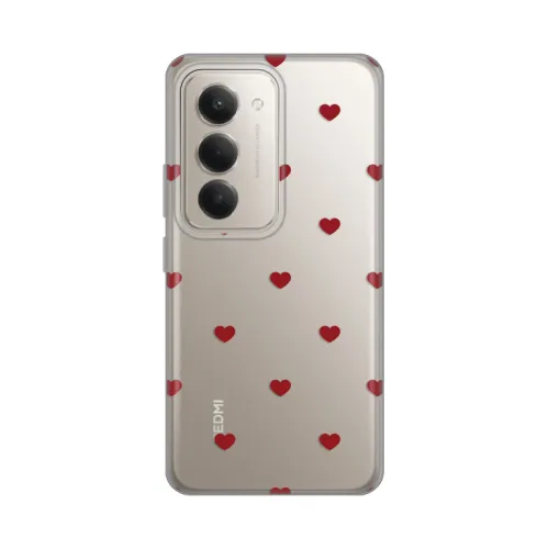 Silikonska futrola - maska print za Xiaomi Redmi 15 4G Red Hearts.