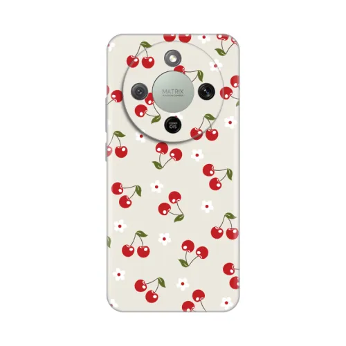 Silikonska futrola - maska print za Huawei Honor Magic 8 Lite Cherry and Flowers.