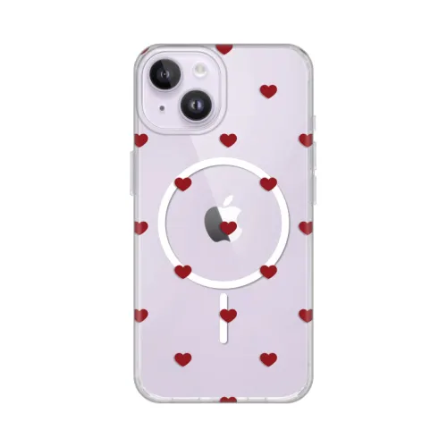 Futrola - maska print Magsafe za iPhone 13/14 6.1 Red Hearts.