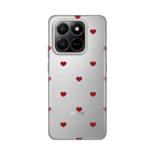 Silikonska futrola - maska print za Honor X7d 4G/400 Smart 5G Red Hearts.
