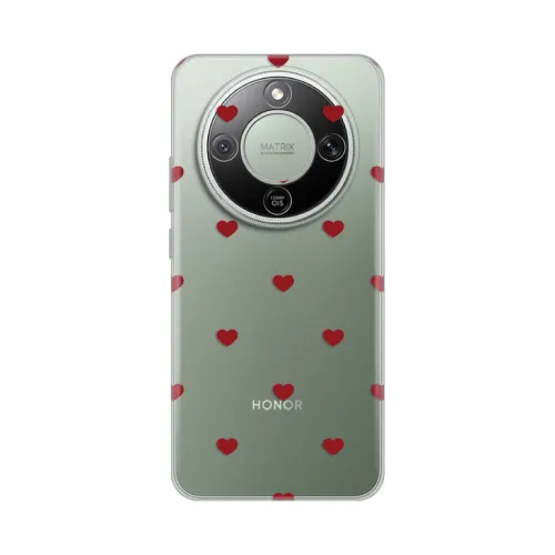 Silikonska futrola - maska print za Huawei Honor Magic 8 Lite Red Hearts.