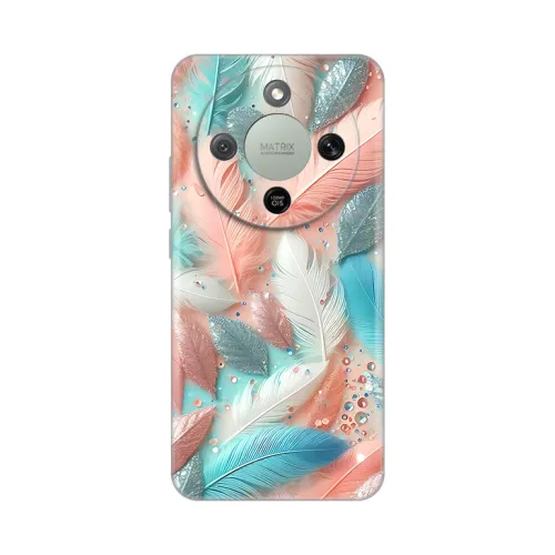 Silikonska futrola - maska print za Huawei Honor Magic 8 Lite Pastel Feathers.