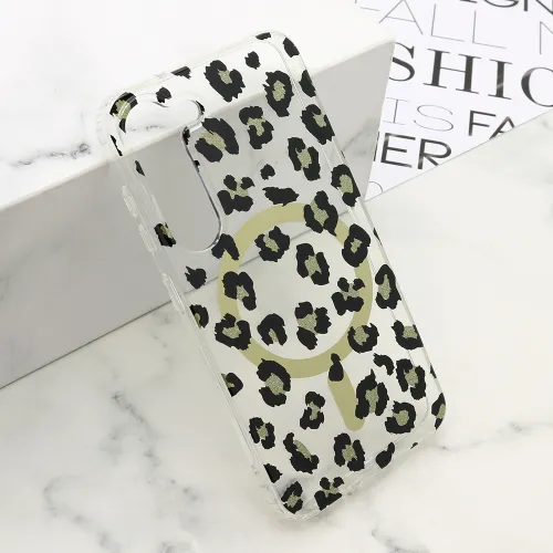 Futrola - maska LEOPARD MagSafe za Samsung s911B Galaxy s23 5G crna (MS).