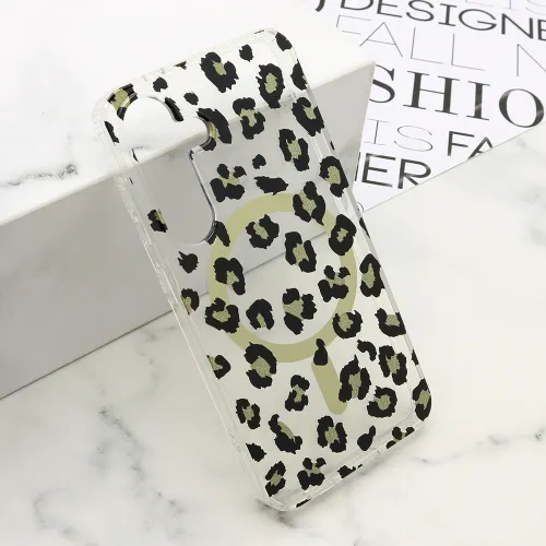 Futrola - maska LEOPARD MagSafe za Samsung S921 Galaxy S24 5G crna (MS).