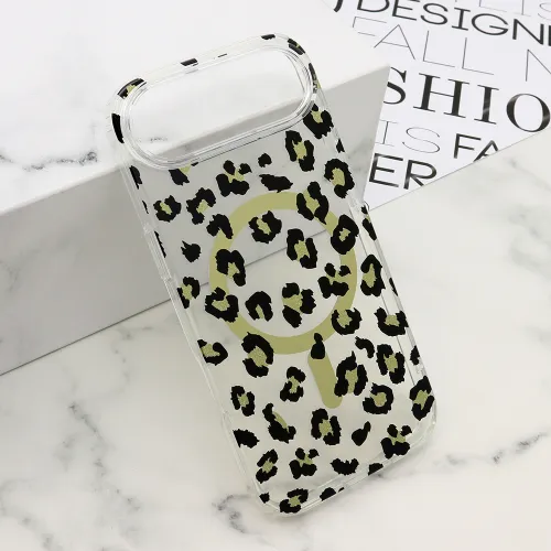 Futrola - maska LEOPARD MagSafe za iPhone AIR (6.6) crna (MS).