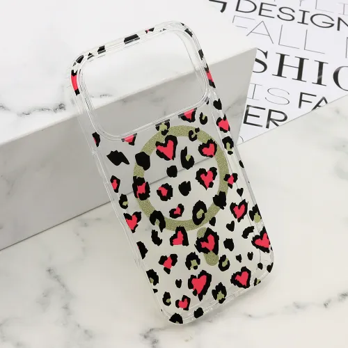 Futrola - maska LEOPARD MagSafe za iPhone 17 Pro (6.3) roze (MS).