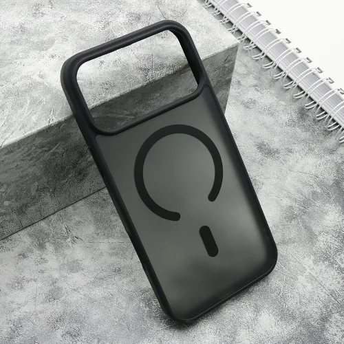 Futrola - maska SILKY MagSafe mat za iPhone 17 Pro Max (6.9) crna (MS).